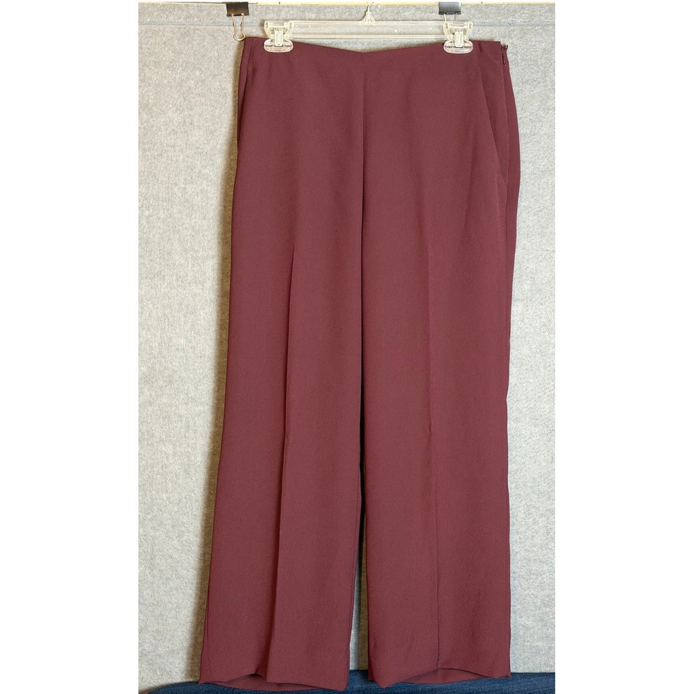 Wide Leg Trousers 4 Burgundy Wine Vince Camuto High Waist Pant Professional Luxe
